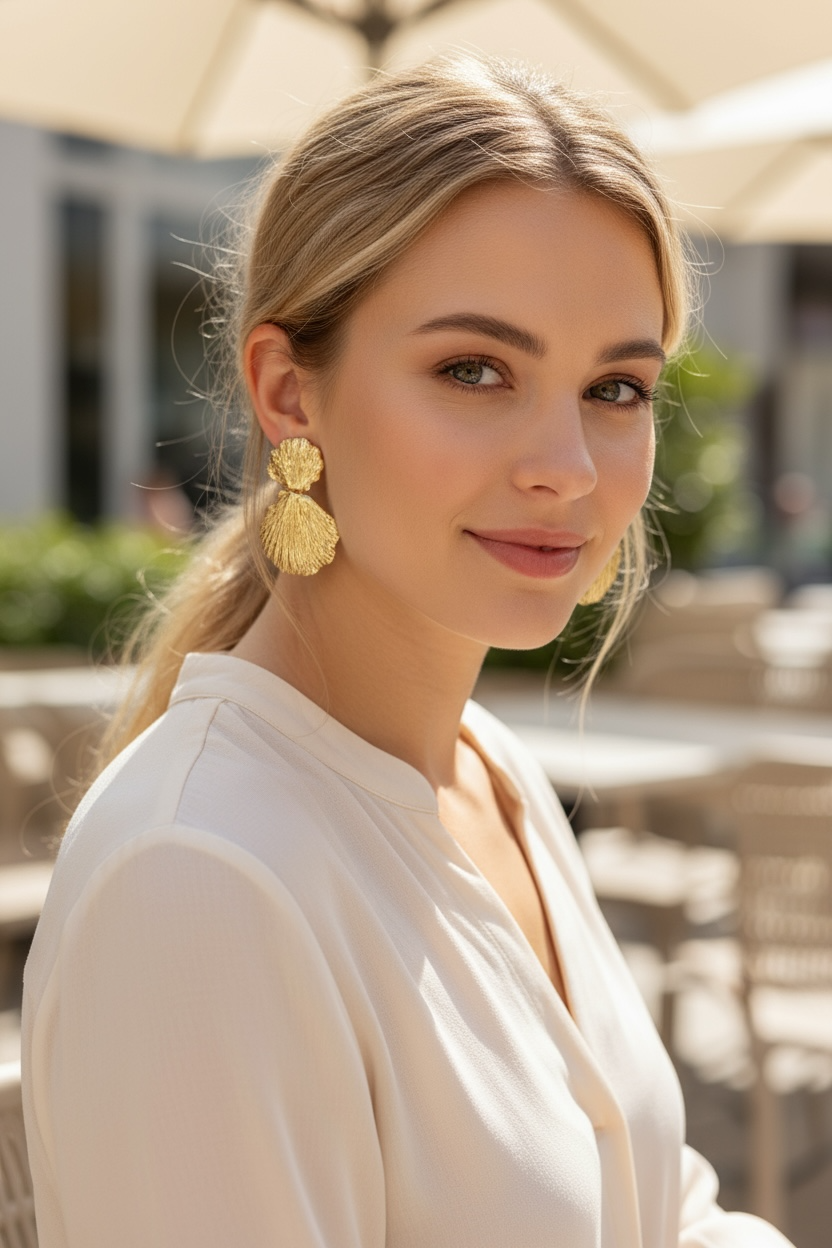 Sea shell drop earrings