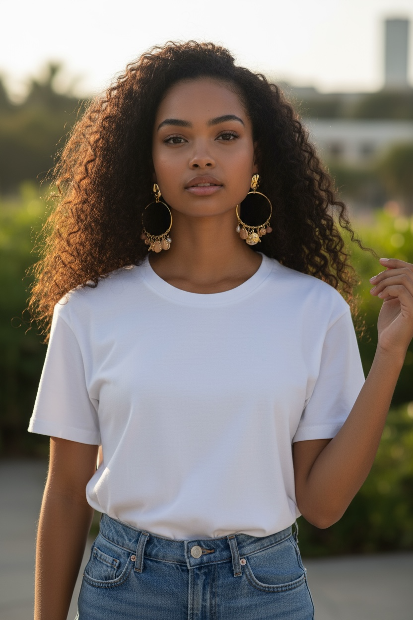 Shiny Dawn drop earrings