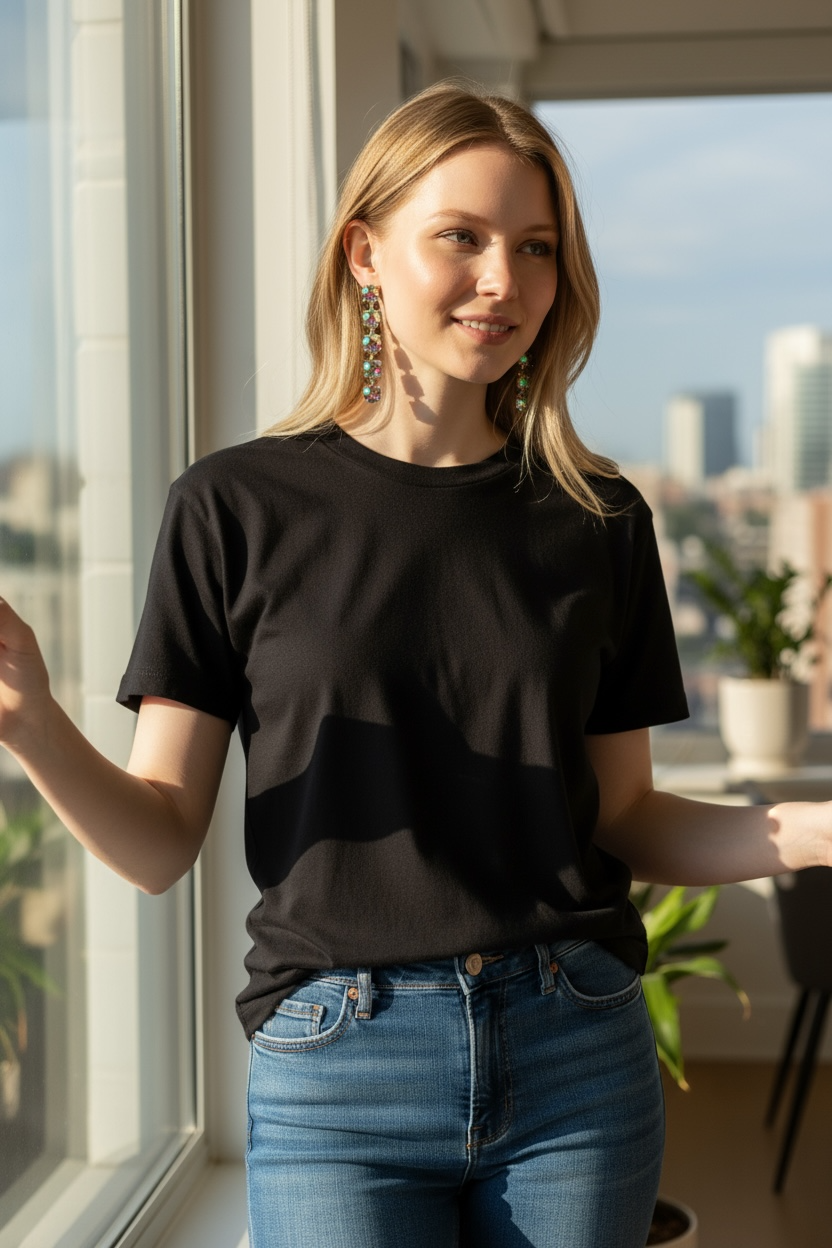 Light tear drop earrings