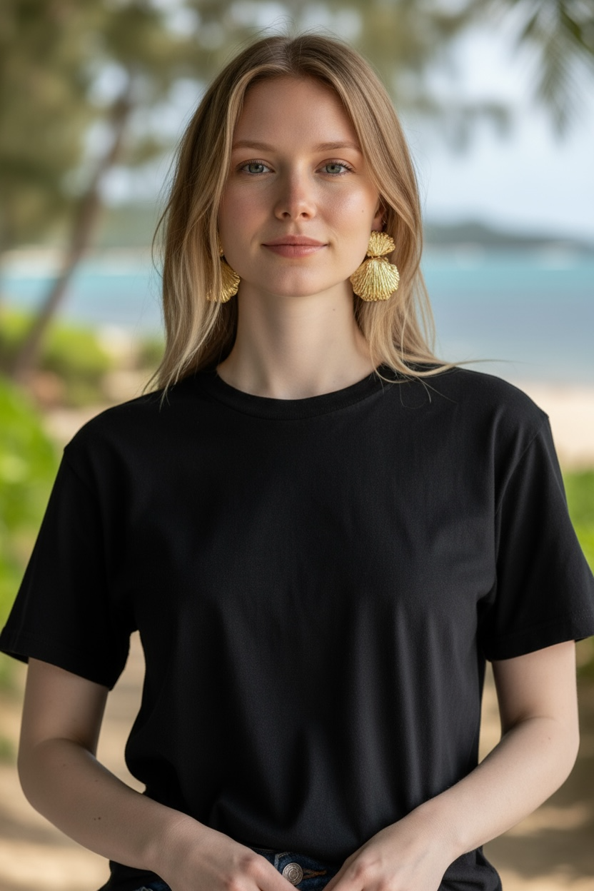 Sea shell drop earrings