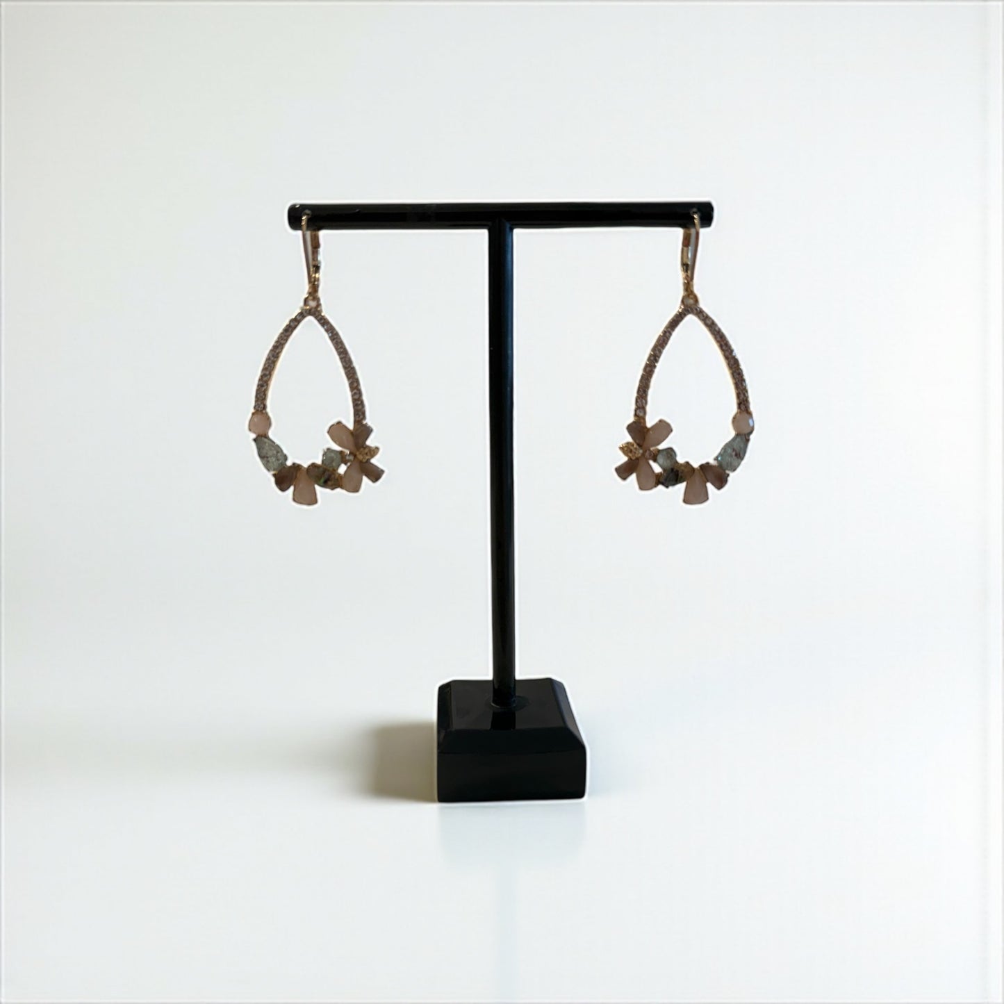 Geo chic drop earrings