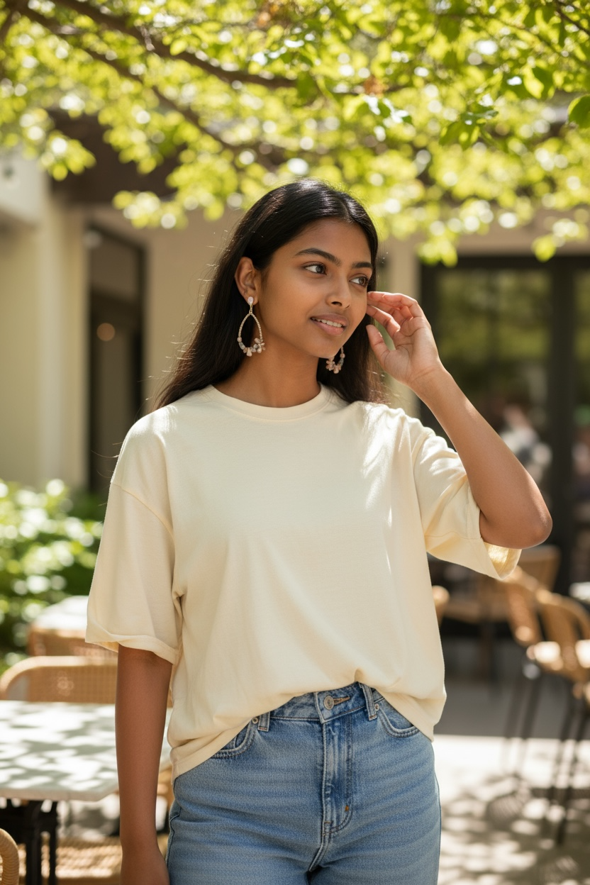 Geo chic drop earrings