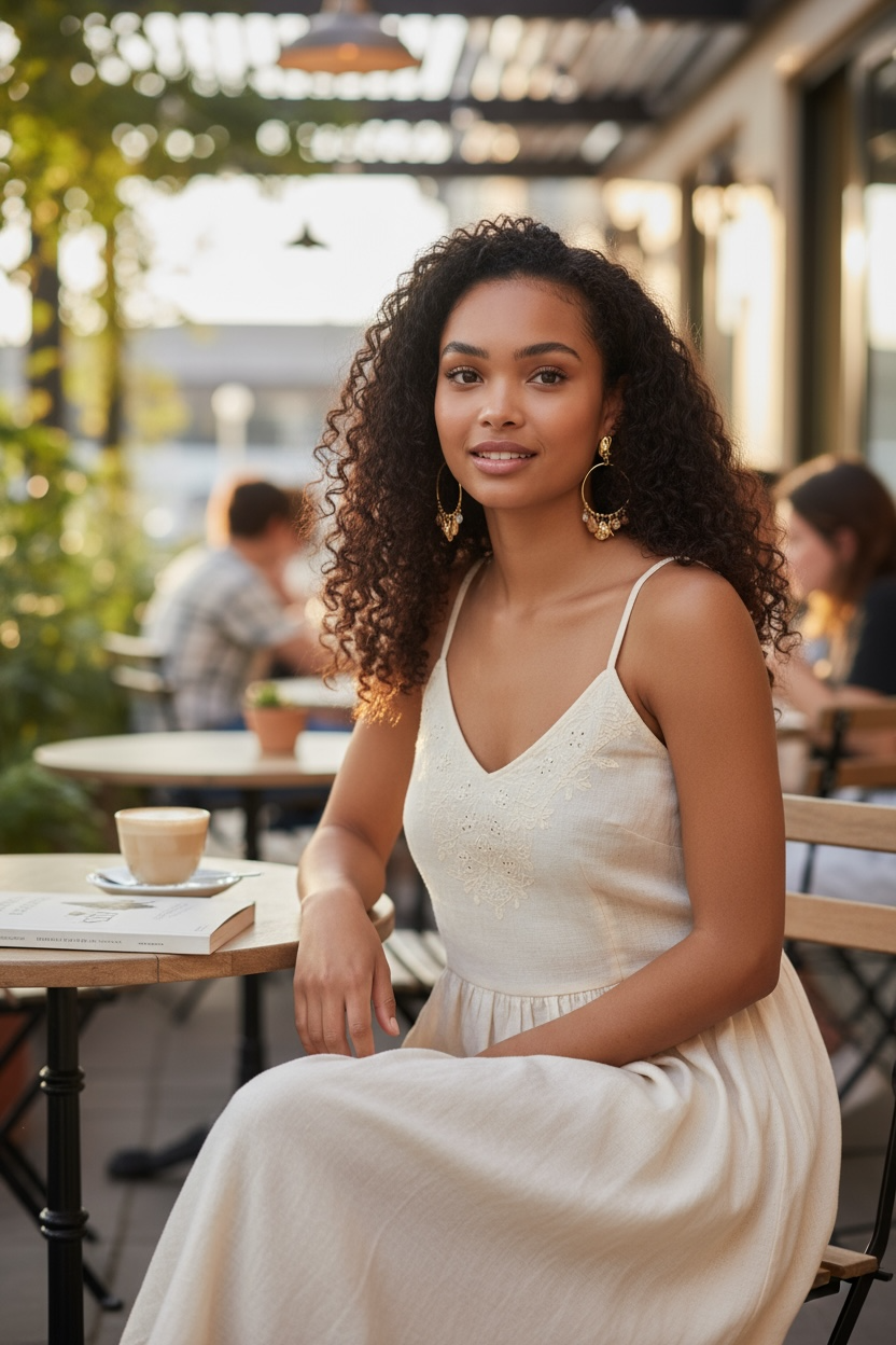 Shiny Dawn drop earrings