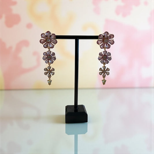 Floral drop earrings