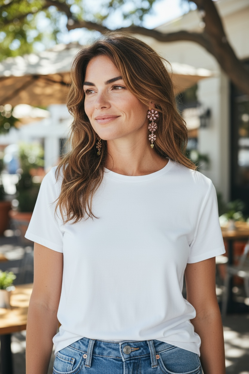 Floral drop earrings