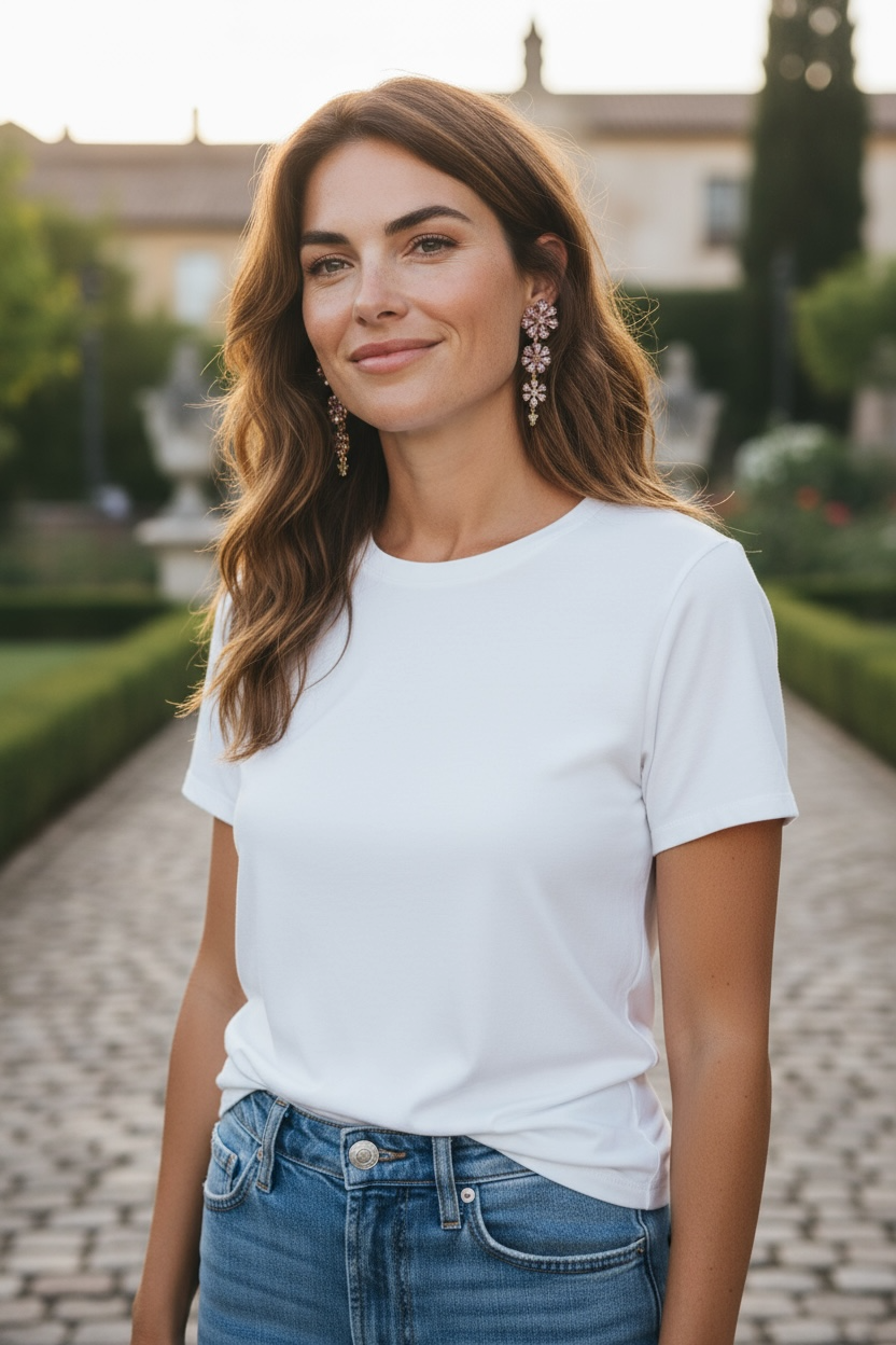 Floral drop earrings