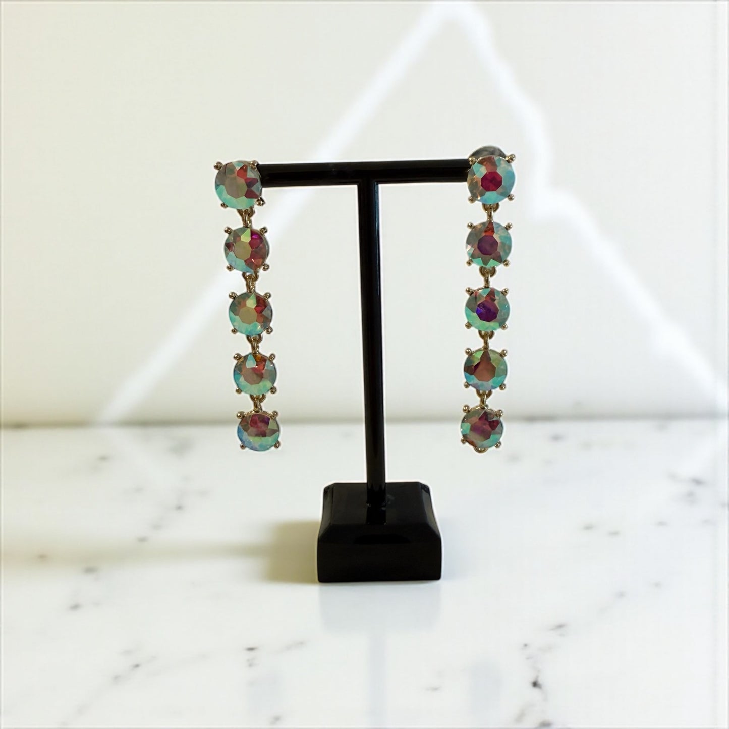 Light tear drop earrings