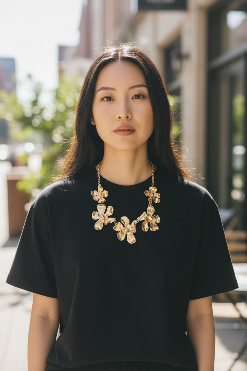 Flower love necklace