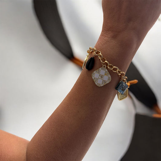Golden charms bracelet