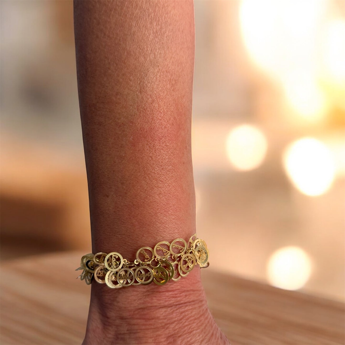 Golden circles bracelet