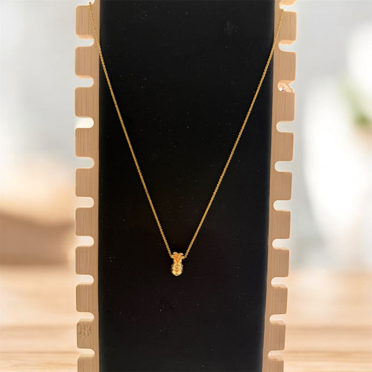 Golden pineapple necklace