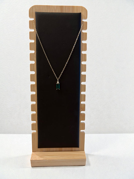 Radiant emerald necklace