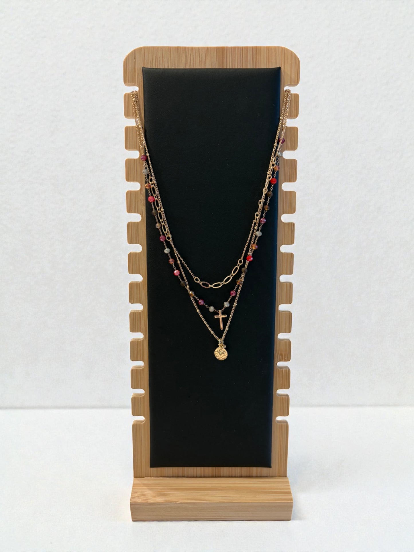 Triple cross necklace
