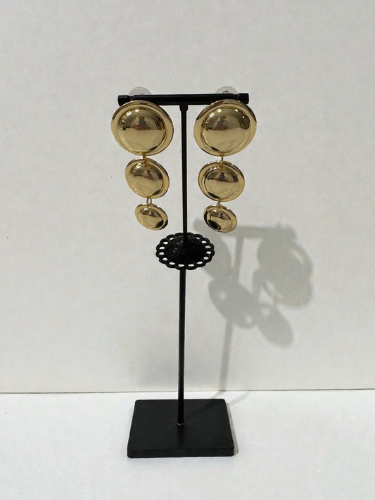 Luxe triple sphere earrings