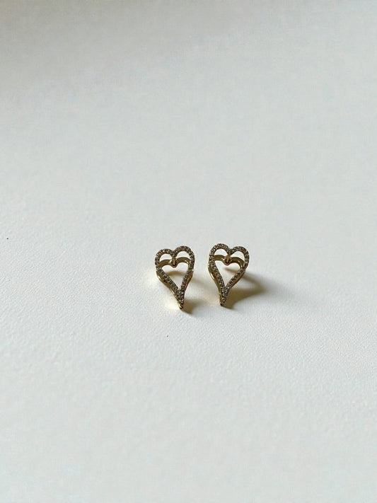 Hollow heart earrings