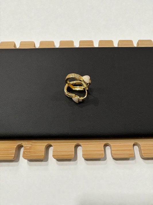 Heart crystal earrings