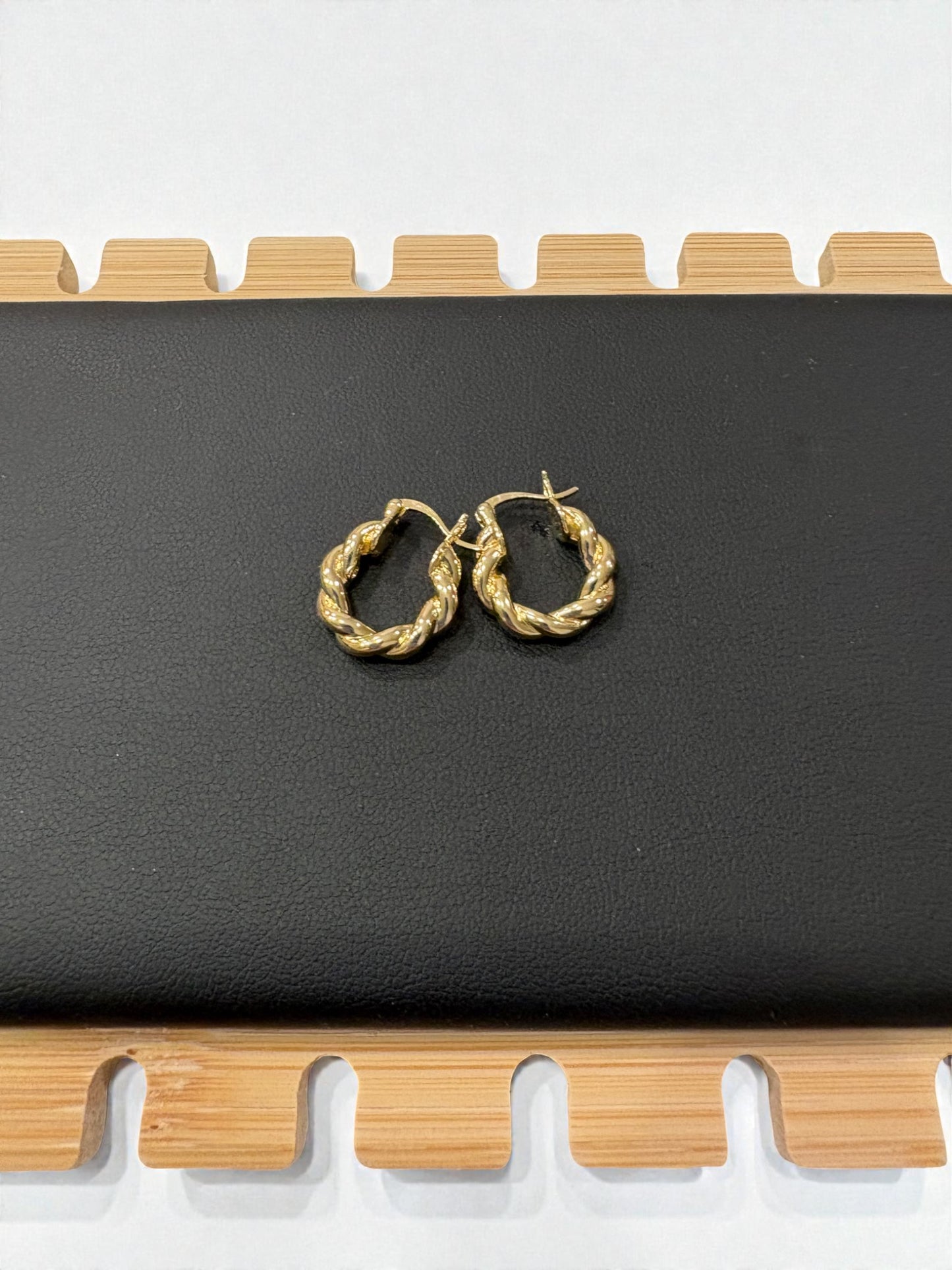 Refined braided mini hoops